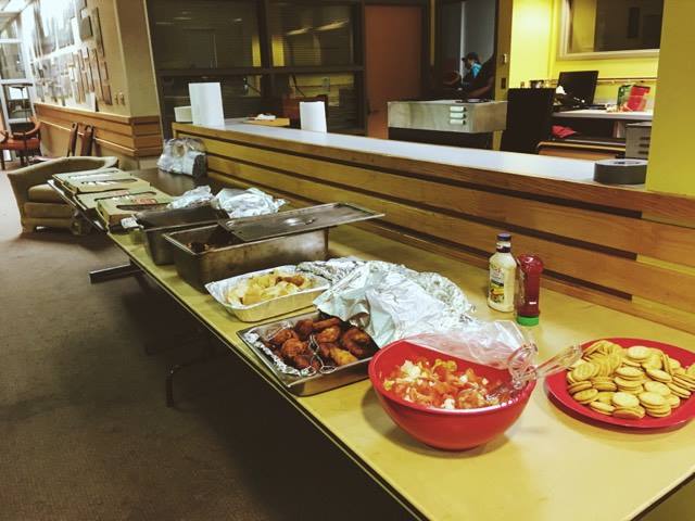 Samoan food prepared by Penitani for a community birthday party for her daughter. 